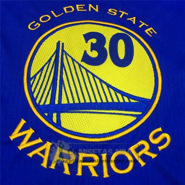 Camiseta Autentico Manga Corta Warriors Curry Azul